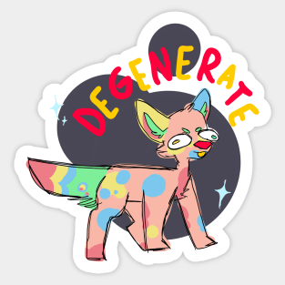 degenerate furry Sticker